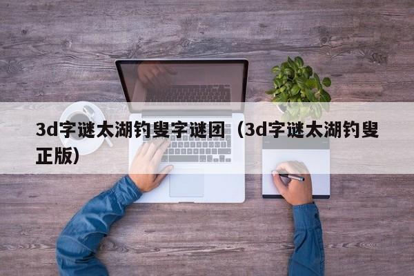 3d字谜太湖钓叟字谜团（3d字谜太湖钓叟正版）